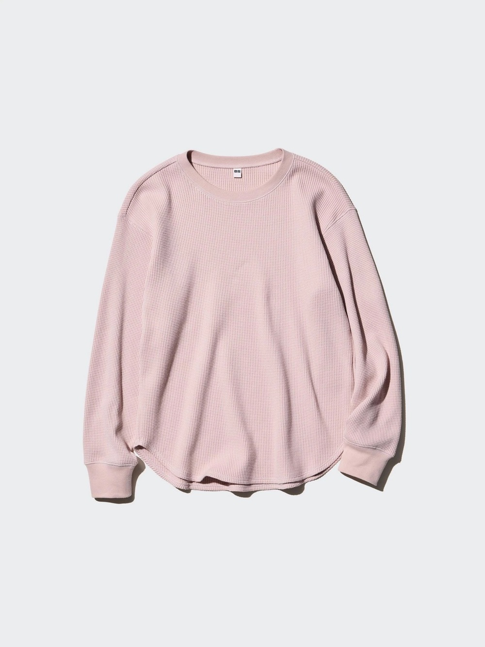 Uniqlo Women’s Waffle Knit Long Sleeve Top - Pink - Size XL